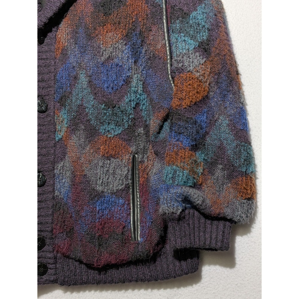 Vintage La Squadra Monte Carlo Mohair Cardigan Jacket Italy Abstract Knit... - Picture 5 of 16